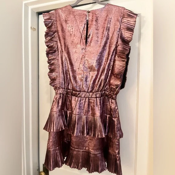Metallic Ruffle Dress - Picture 3 of 4